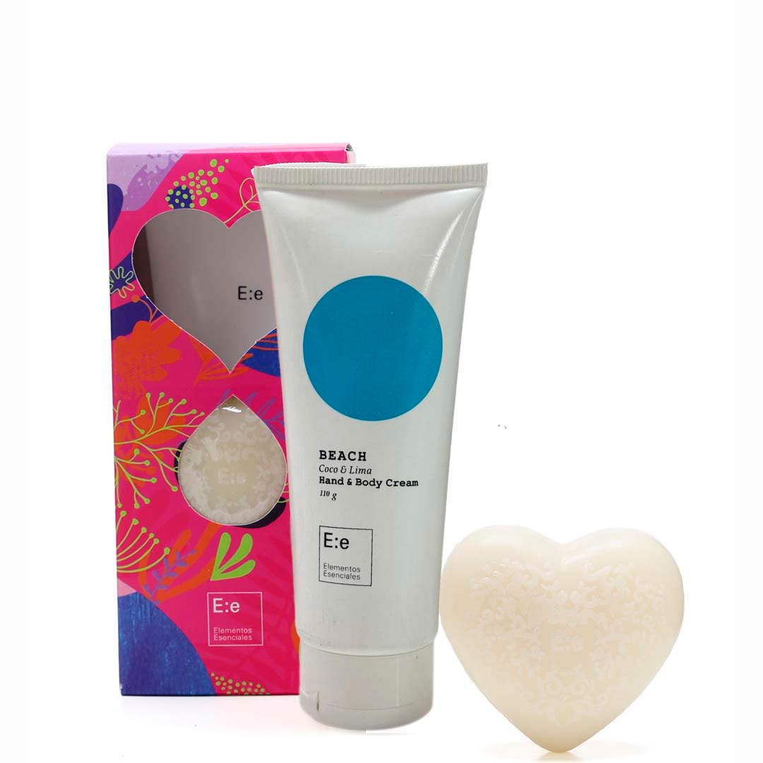 Set Crema Beach y Jabon Corazon